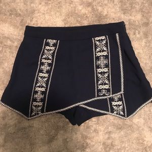 Blue asymmetrical skort
